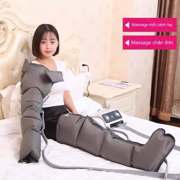 Máy nén ép trị liệu có các chế độ massage thư giãn, thoát phù bạch huyết và lưu thông máu Máy nén ép trị liệu có các chế độ massage thư giãn, thoát phù bạch huyết và lưu thông máu