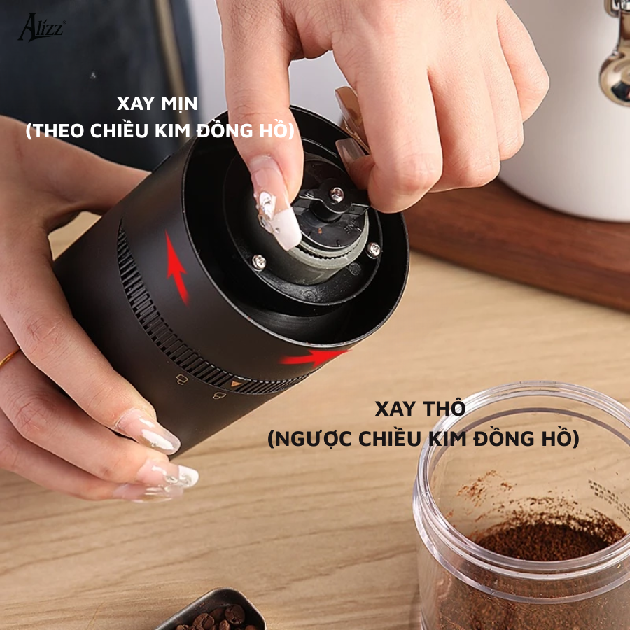 Máy xay hạt cà phê mini ALIZZ AL-14496