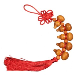 Dây Móc Khóa 5 Hồ Lô Gỗ Trang Trí Cửa Phòng Khách, Lối Vào Nhà