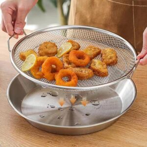 Set Khay Kèm Vỉ Lọc Dầu Chất Liệu Inox 20CM