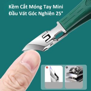 Kềm Cắt Móng Tay Mini Đầu Vát Góc Nghiên 25°