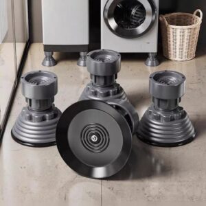 Bộ 4 chân đế máy giặt, tủ lạnh cao su chống rung (Có điều chỉnh)