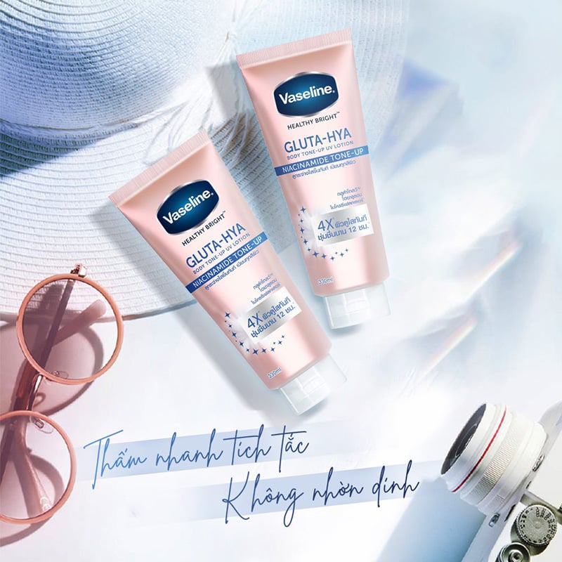 Tinh Chất Dưỡng Thể Body Vaseline Chống Nắng & Hỗ Trợ Dưỡng Sáng Da Toàn Thân Healthy Bright