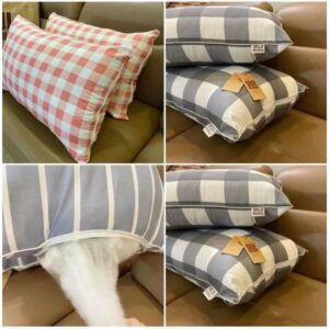 1 Gối Kẻ Sọc vải cotton mềm mịn