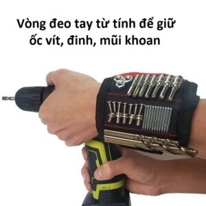 Vòng đeo tay từ tính để giữ ốc vít, đinh, mũi khoan