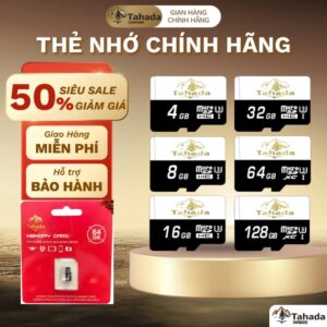 Thẻ nhớ Micro TAHADA chính hãng 128GB/ 64GB/ 32GB/ 16GB/ 32GB/ 4GB và Đầu Đọc Thẻ Nhớ 4 Loại Thẻ Tròn DT-115