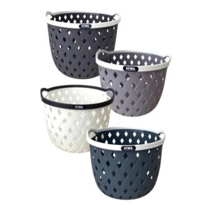 Sọt nhựa PP viền vân mây tròn Hiwa No-071. 18.5x15cm (Nhỏ)