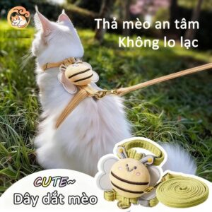 Dây Xích Dắt Chó/ Mèo Thú Cưng Hình Con Ong