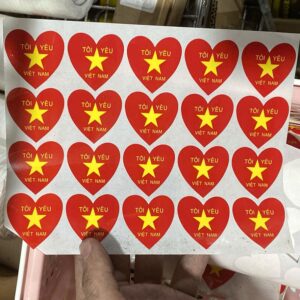 Miếng 20 Sticker lá cờ Việt Nam dán má, dán nón không thấm nước///HB///10