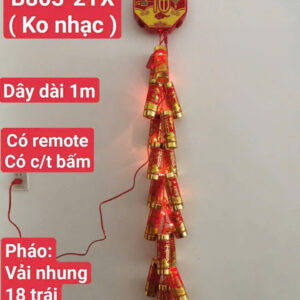 Mô hình dây pháo điện giả bọc vải nhung B803 (18cm x 1M). hàng đặt trong ngày