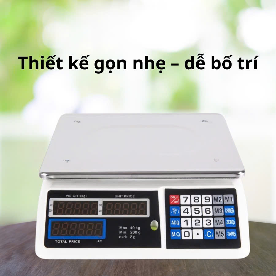 Cân Điện Tử Tính Tiền 40kg Để Bàn