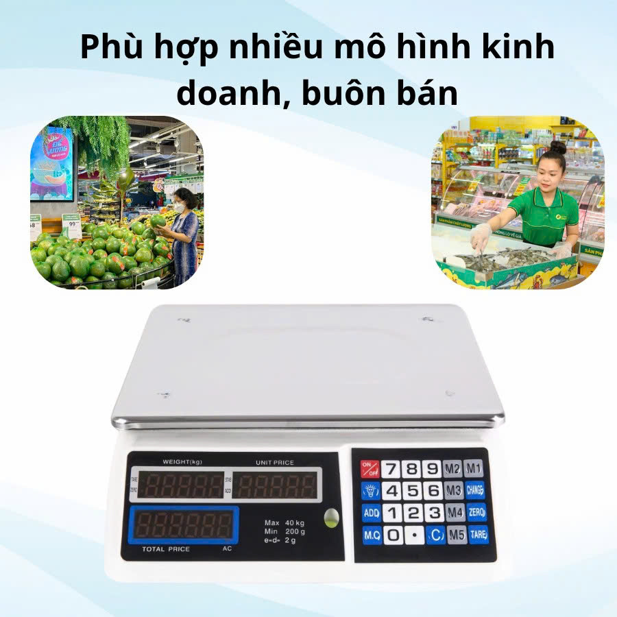 Cân Điện Tử Tính Tiền 40kg Để Bàn