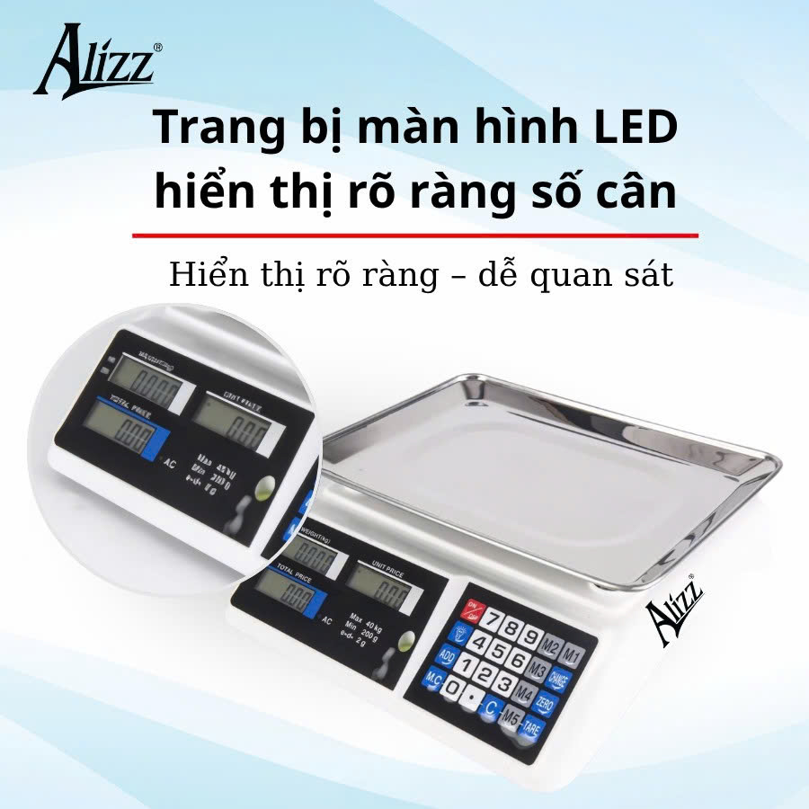 Cân Điện Tử Tính Tiền 40kg Để Bàn