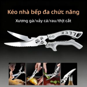 Kéo làm bếp cắt gà đa năng Lưỡi Răng Cưa