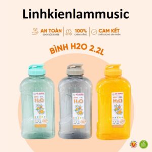 Bình nước nhựa Vĩ Hưng H2O 2.2L (Lít)