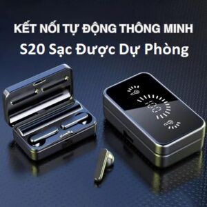 Tai Nghe Bluetooth Mặt Gương S20 Sạc Được Dự Phòng