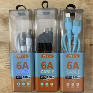 Cáp dây dù sạc nhanh 6A BYZ X97t USB ra Type-c///DL