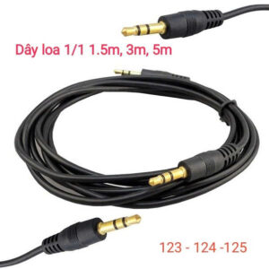 Cáp AV 2 Đầu 3.5 (Dây Đen) Dài 1M5