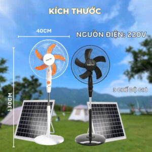 Quạt Đứng năng lượng mặt trời 168 (hàng đặt trong ngày)