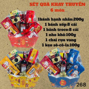 Set quà tết khay thuyền 6 món. G.itx2