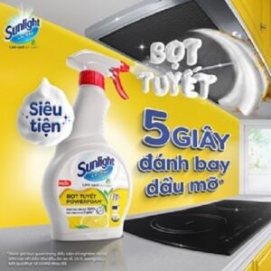 Chai Bọt tuyết lau bếp Sunlight POWERFOAM 500ml