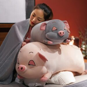 Gối Kèm Chăn/ Mền Hình Heo Dễ Thương 2in1