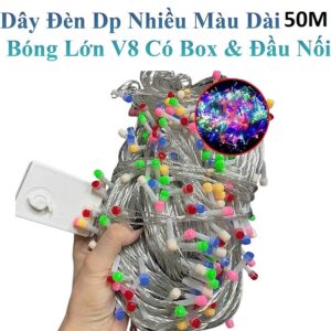 Dây Bóng Đèn Led Siêu Sáng V8 50M Sáng 7 Màu///HB///10