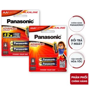 Vỉ 2 pin AA (2A) Panasonic 1,5V Alkailine LR6T. (TDH/B)