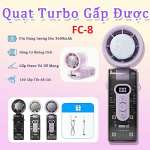 Quạt cầm tay (Có Sò Lạnh) Trong Suốt FC-8