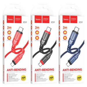 Cáp Sạc Nhanh 60W Hoco X59. (2 đầu Type-c) Dài 2M