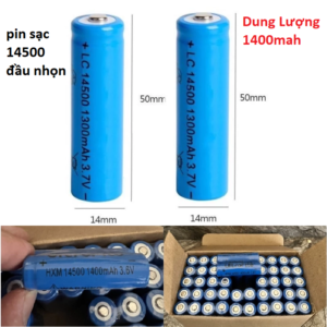 Set 2 Pin sạc Li-Ion lithium 14500 dung lượng 1400mah 3.6V đầu nhọn
