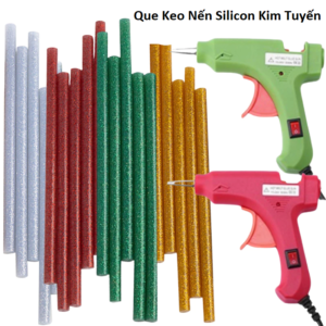 combo 5 Que Keo Nến Silicon Kim Tuyến (Đỏ)