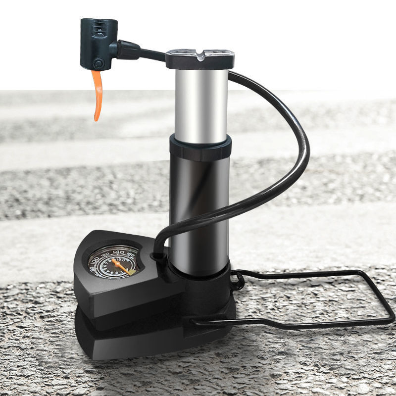 Bơm Hơi Đạp Chân Mini West Biking Có Đồng Hồ Đo Áp Suất 140PSI, Dùng Cho Xe Máy, Xe Đạp, Ô Tô, Thiết Kế Nhỏ Gọn, Chuyên Dụng Mang Đi Đường Dài,