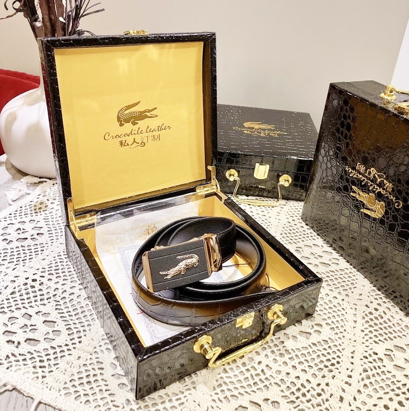 Thắt lưng vân cá sấu kèm hộp sang trọng (Dây nịt) – Hoàng Thịnh