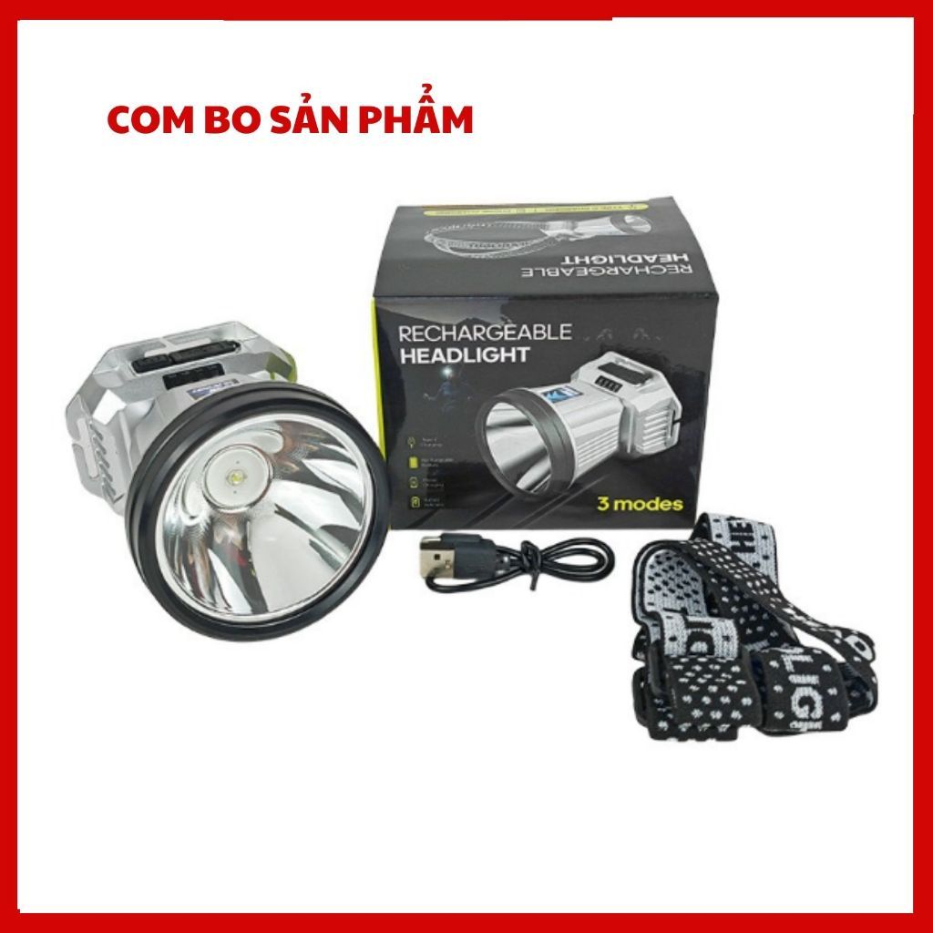 Đèn pin đội đầu siêu sáng chiếu xa 500m, siêu to, chống nước ...