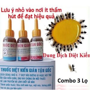 Combo 3 Lọ Thuốc Diệt Kiến Và Gián Sinh Học An Toàn