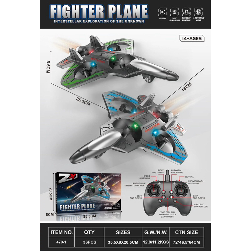 Máy bay phản lực 4 cánh dễ chơi,dễ điều khiển giữ độ cao và thăng bằng