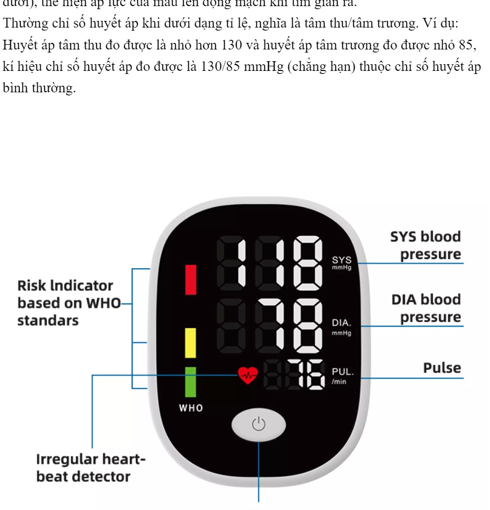 Máy Đo Huyết Áp Và Nhịp Tim - Model Bp-S01 Máy Đo Huyết Áp Thông Minh Tự  Động Chính Xác Chỉ Với 1 Nút Bấm- Tiêu Chuẩn WHO .Bảo Hành 12 Tháng .