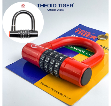 Ổ Khóa Số Chữ U Tiger ( 4 Số ) Bọc Nhựa