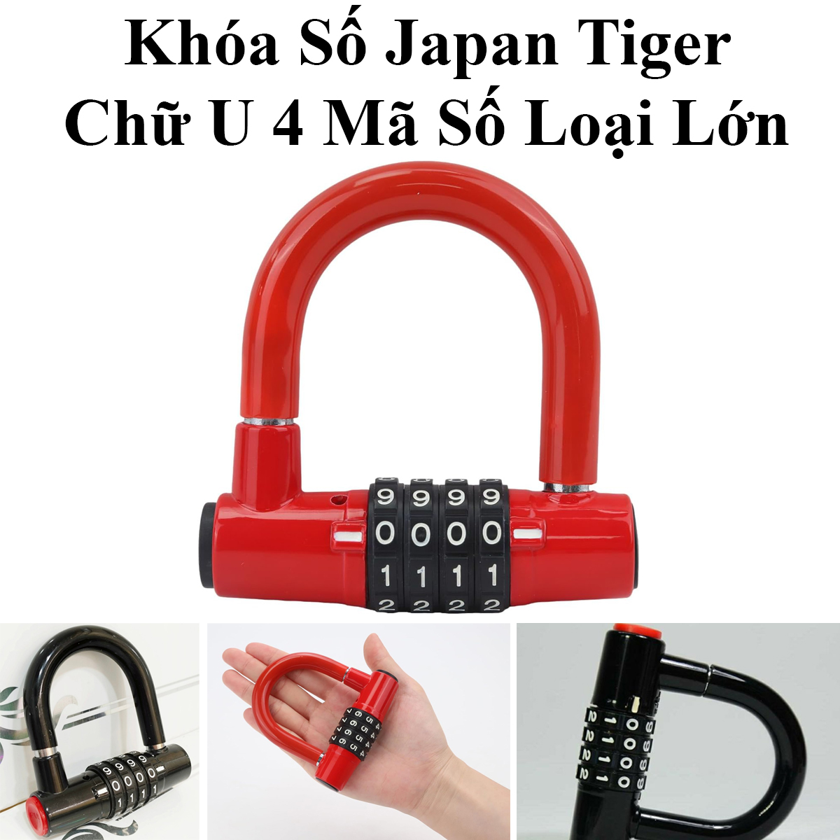 Khóa Số Japan Tiger Chữ U 4 Mã Số Loại Lớn | Giasibienhoa.com