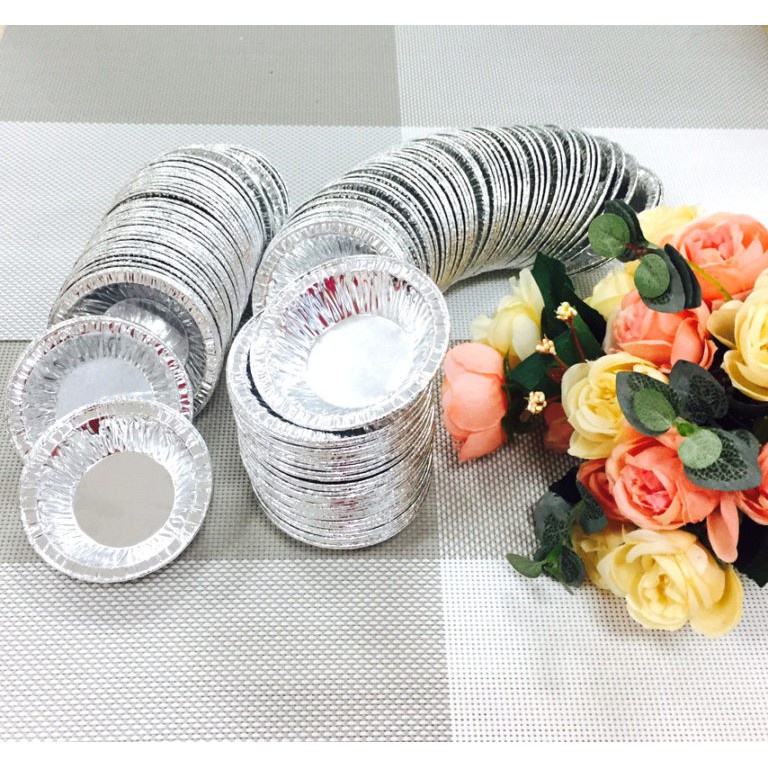 Set 100 chén bạc nhôm nướng hàu, bánh, tart trứng siêu tiện lợi - Giấy bạc | FAXASA.com