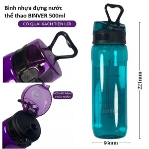 Bình nhựa đựng nước thể thao BINVER 500ml