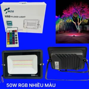 Đèn pha nguồn điện 220v RGB MZG chỉnh nhiêu màu 50W