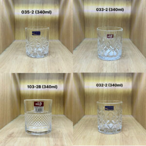 Bộ 6 Ly thủy tinh cao cấp DELI 103-2A/ 032-2/ 103-2B/ 036-2/ 033-2/ 035-2. 340ml