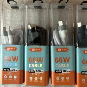 Cáp dây dù sạc nhanh 66W BYZ X97C 2 Đầu Type-c///DL///10