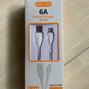 Cáp sạc nhanh 6A Peisk Pius TC-002 1M2 USB ra Lightning///DL