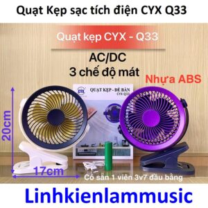 quạt Kẹp sạc tích điện CYX Q33