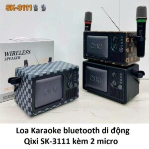 Loa Karaoke bluetooth di động Qixi SK-3111 kèm 2 micro. G.itx1