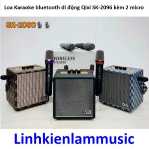 Loa Karaoke bluetooth di động Qixi SK-2096 kèm 2 micro. G.itx1