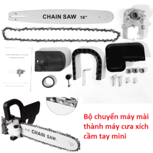 Bộ chuyển máy mài thành máy cưa xích cầm tay mini